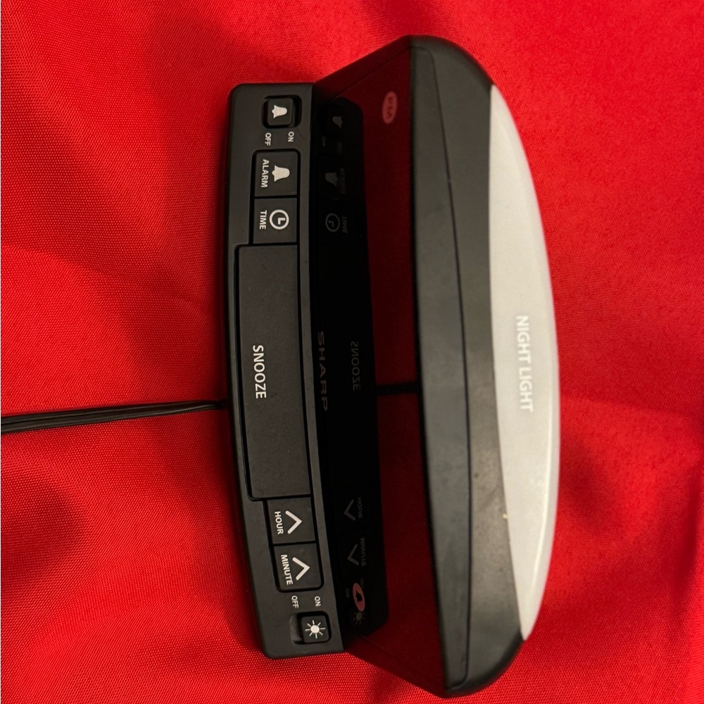Sharp Black and Silver Alarm Clock